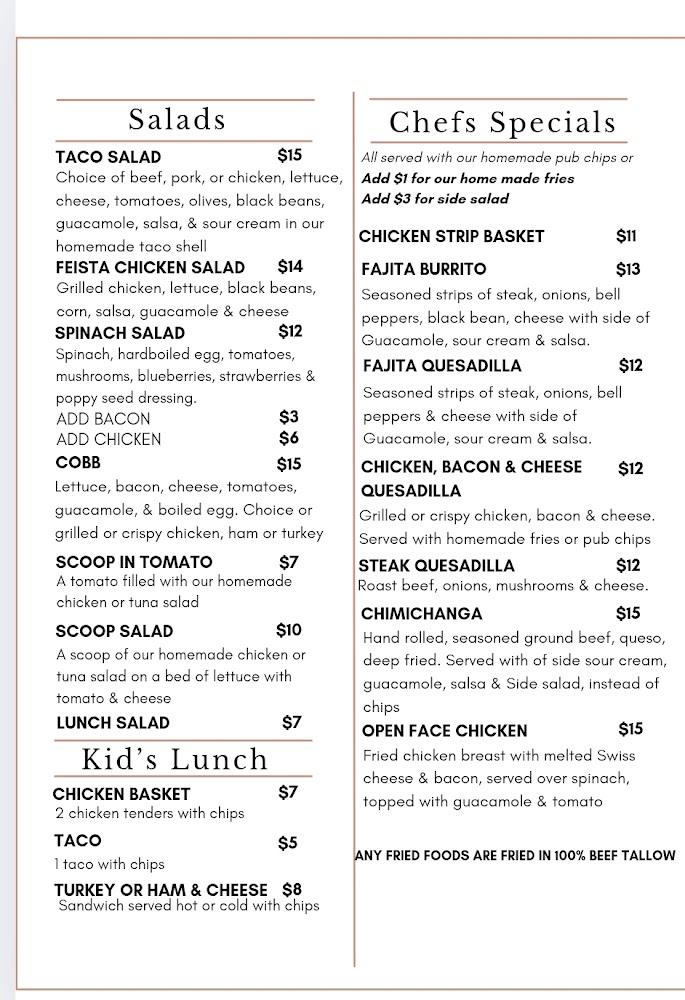The Farmhouse Cafe Menu image 3