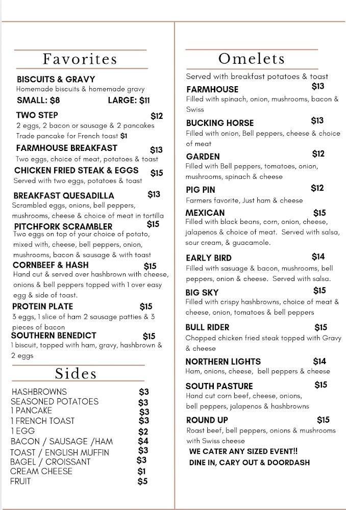 The Farmhouse Cafe Menu image 4